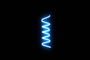 螺旋弹簧_1 手绘发光线条霓虹闪烁图形动画叠加